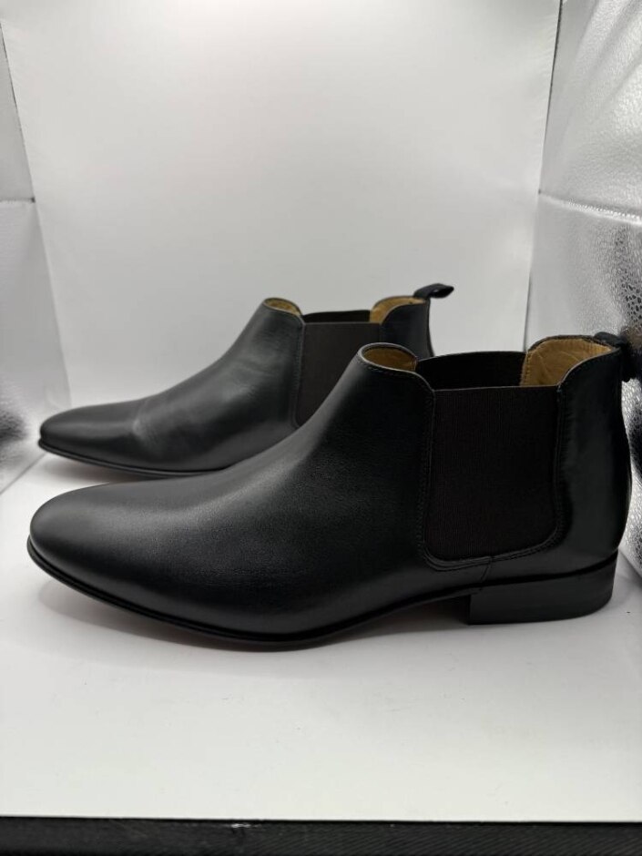 Black Leather Cobb. Chelsea Boots
