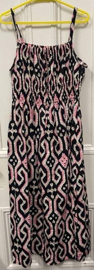 M&s Collection Pattern Maxi Dress Pink Size: 12
