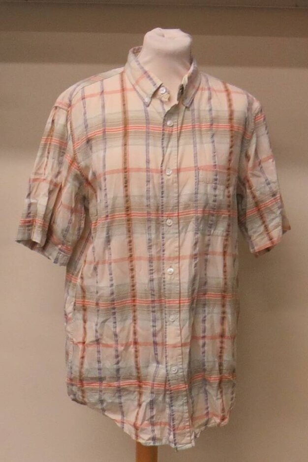Cotton Traders Mens' Checked Shirt Beige  Size: S