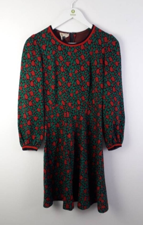 Mmt Katja Of Sweden Vintage 60s/70s Cotton Dress Green & Red Size: S