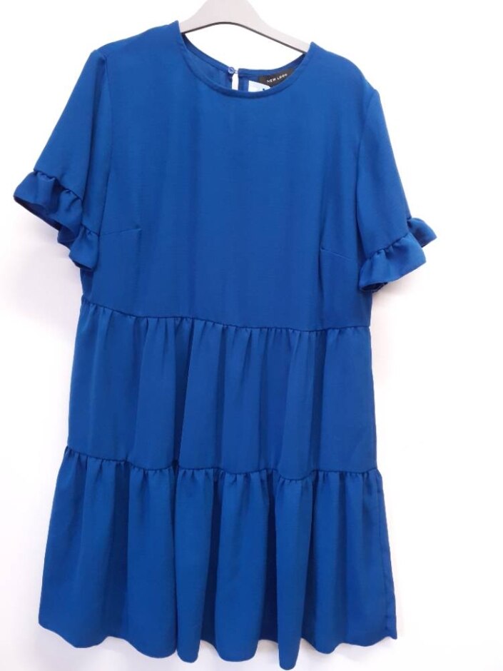 New Look Smock Dress, New W. Tags In Blue Size: 16