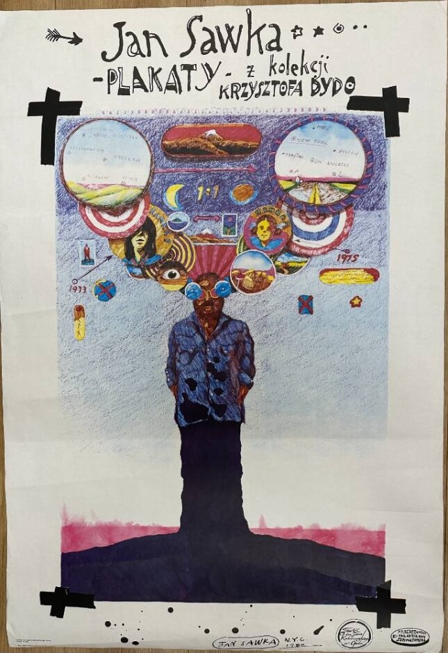 Poster By Jan Sawka An Exhibition Poster From The Collection Krzysztof Bydo 67x98cm