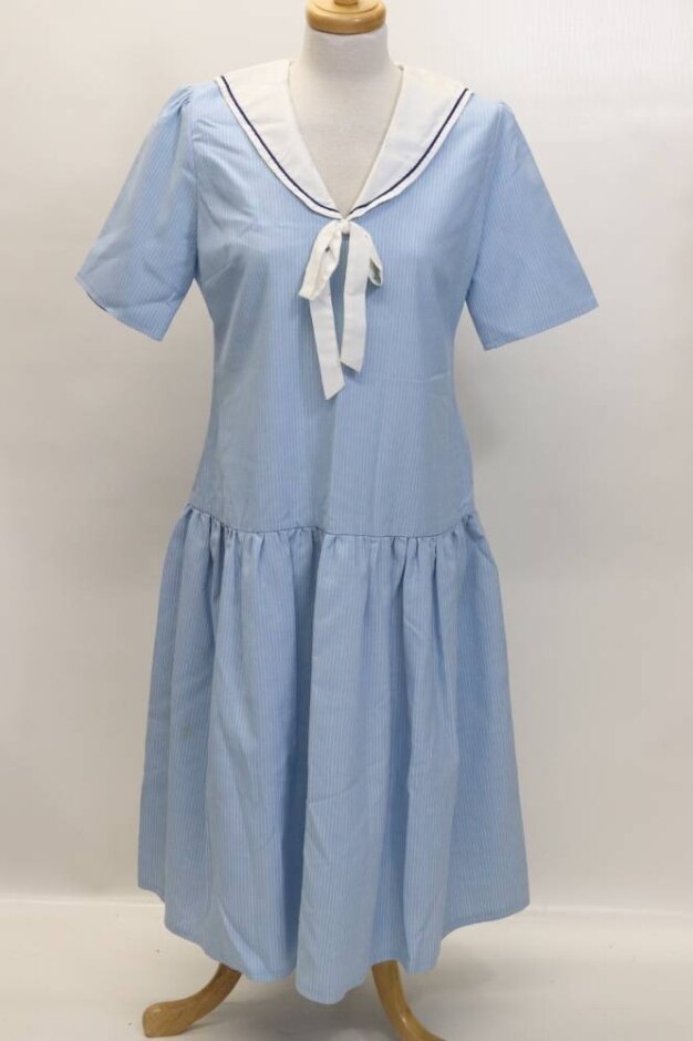 Vivien Smith  Vintage Nautical Themed Dress Blue & White Size: 14