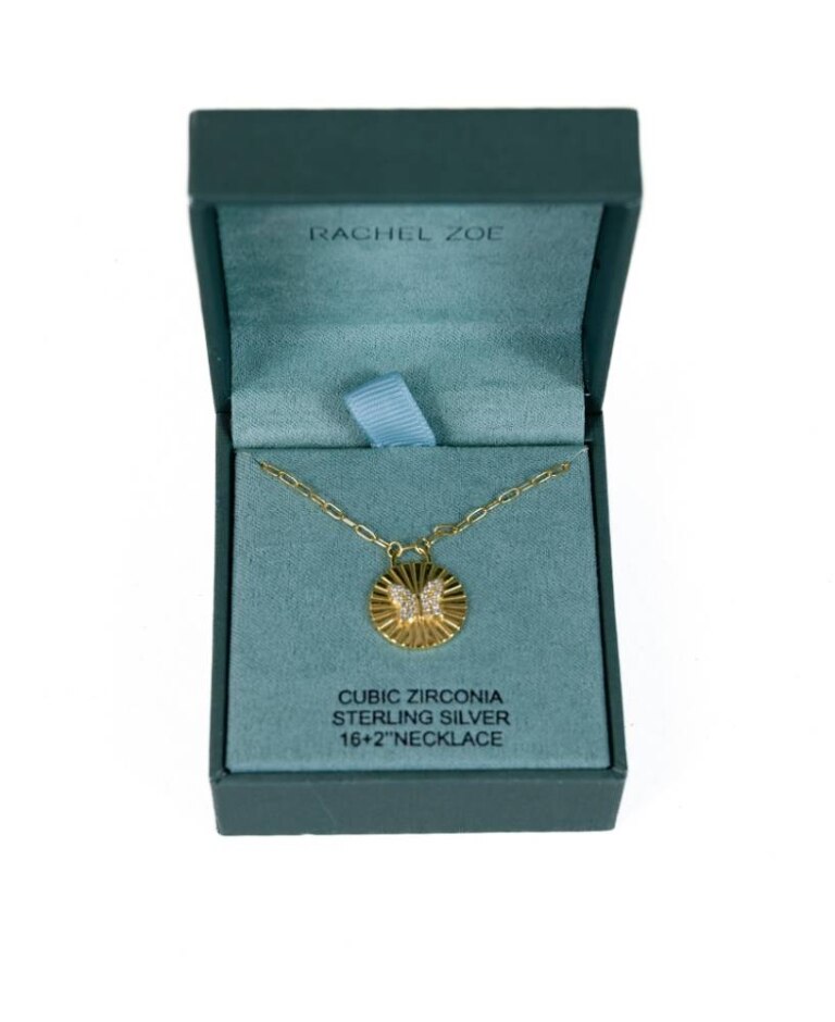 Rachel Zoe, Cubic Zirconia, Sterling Silver 16+2" Necklace