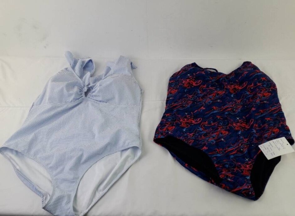 Tu Samples Women's Swimsuit Bundle X 2 Blue Patterned Size: 22