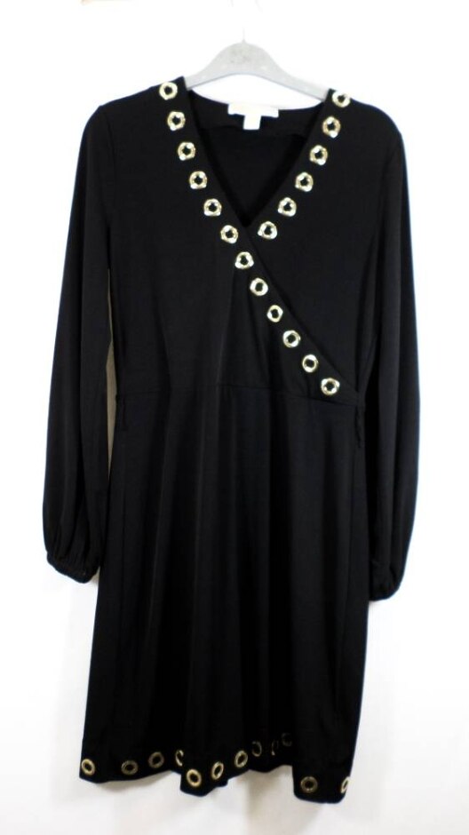 Michael Kors Grommet Detail A-line Dress Black Size: S
