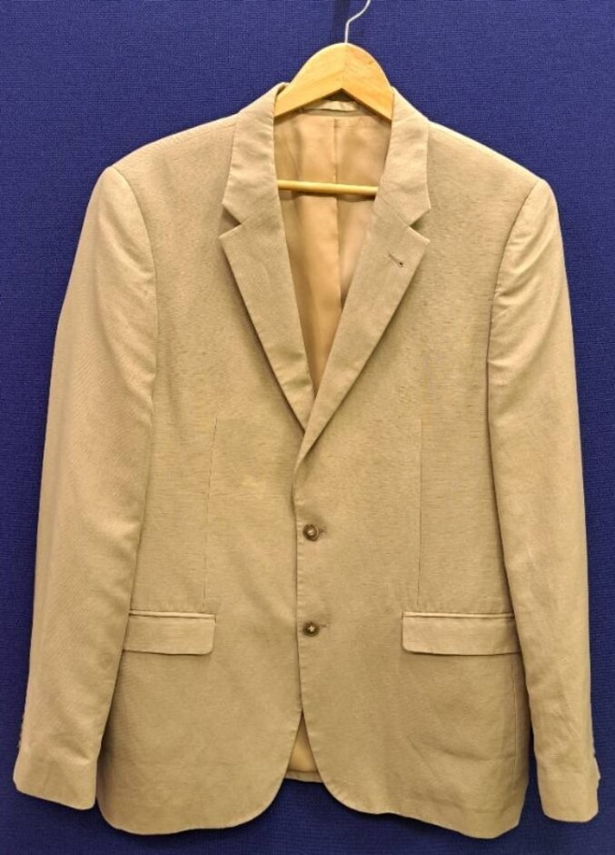 Butler And Webb Linen Mix Two Piece Suit Beige Size: L