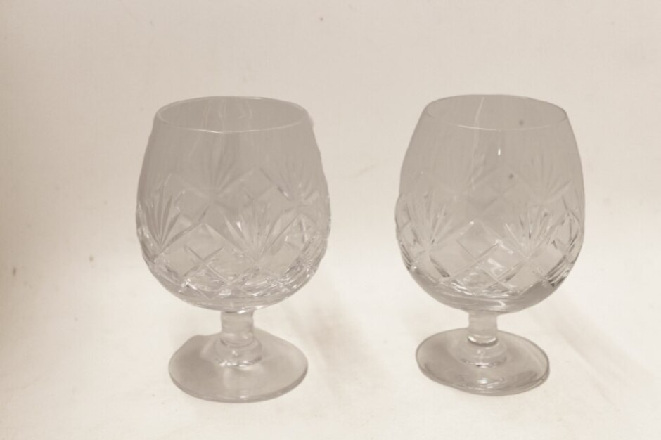 Two Royal Brierley Brandy Glasses