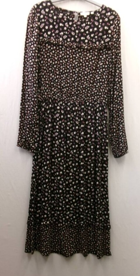 Fat Face Dress Black Floral Size: 10