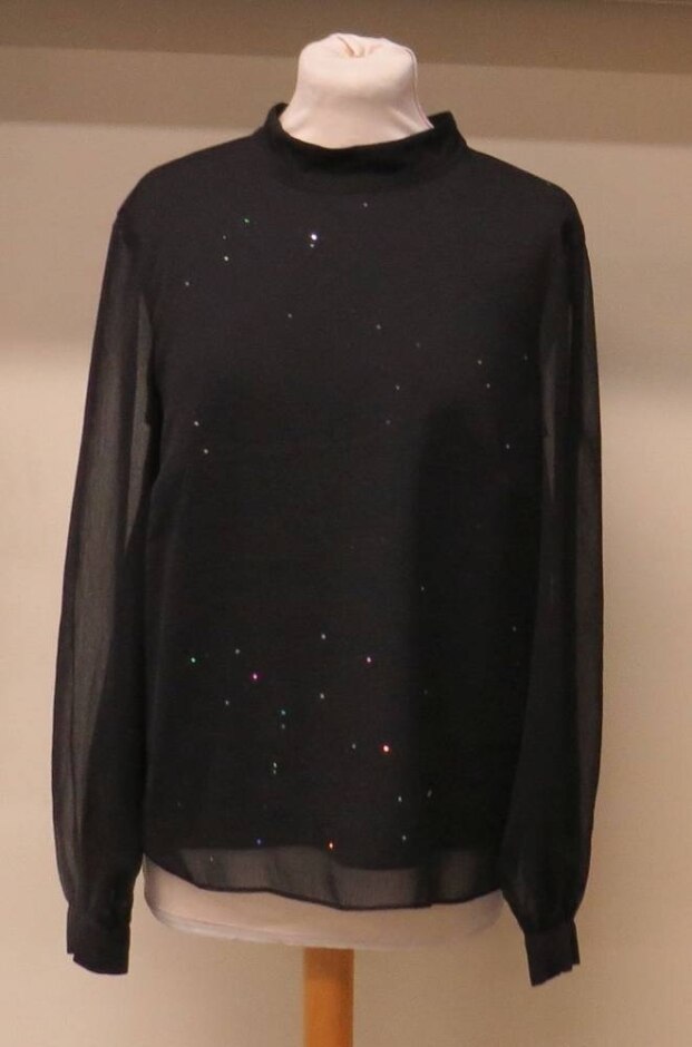 Warehouse Long-sleeved Top Black Size: 12