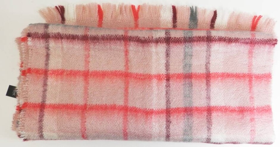 Next Bnwt Checked Scarf Pink