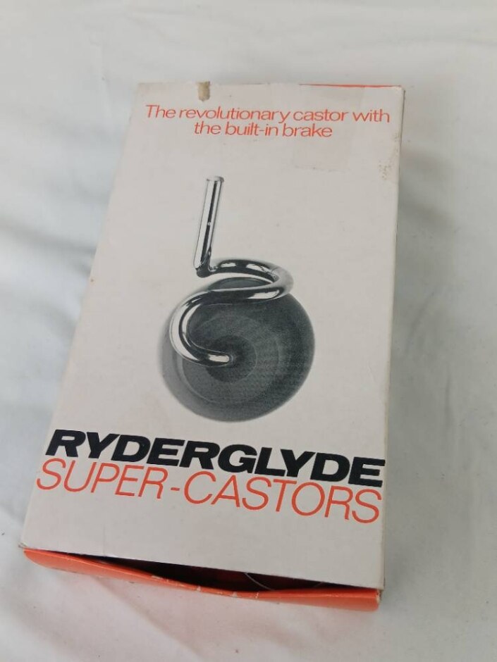 Original 1970's Ryderglyde Super Castors In Original Box