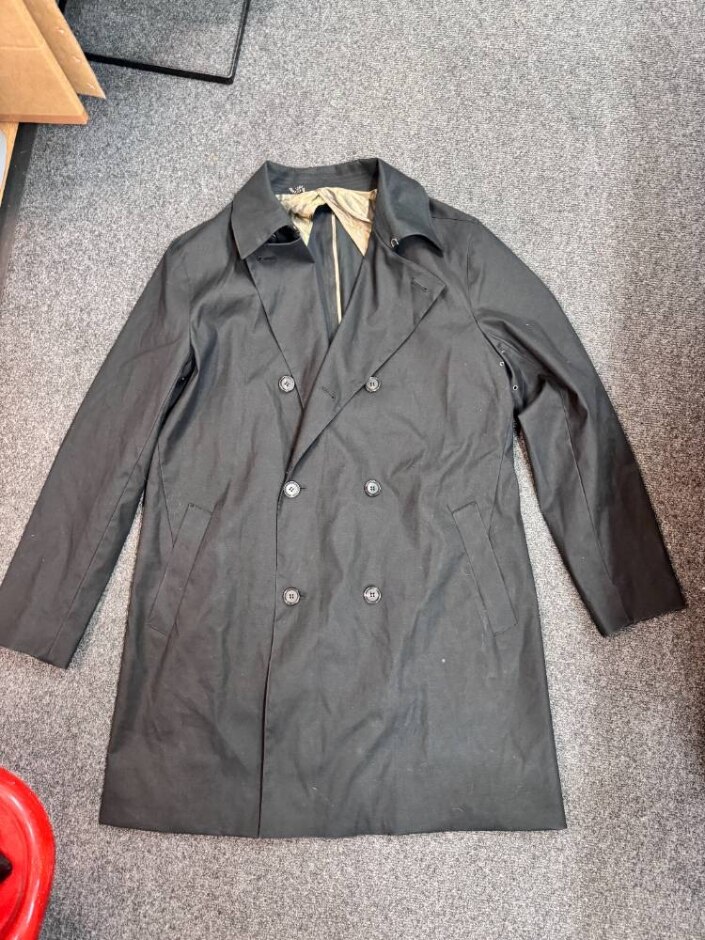 Nicole Farhi Trench Coat Black Size: 14