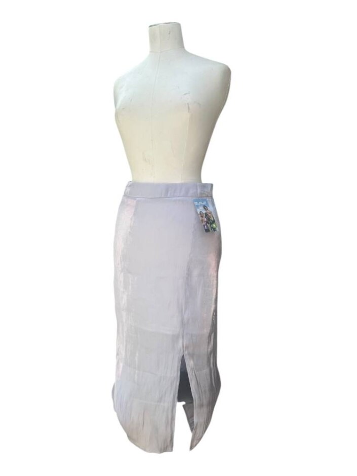 Once In A Blue Moon Satin Skirt Lilac Size: S