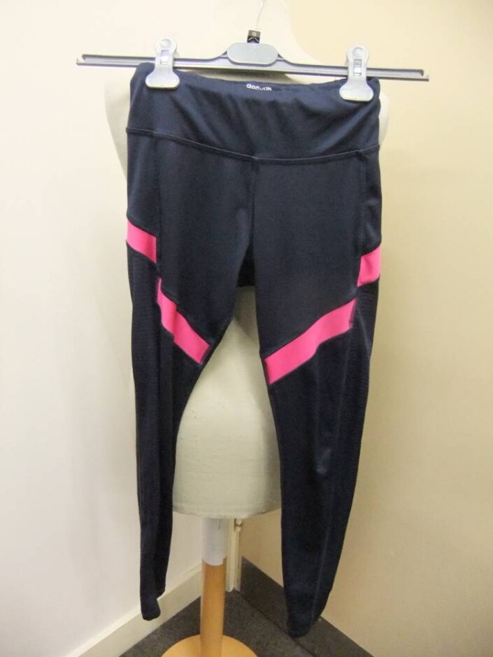 Reebok Sport Leggings Navy And Pink Size: Xs