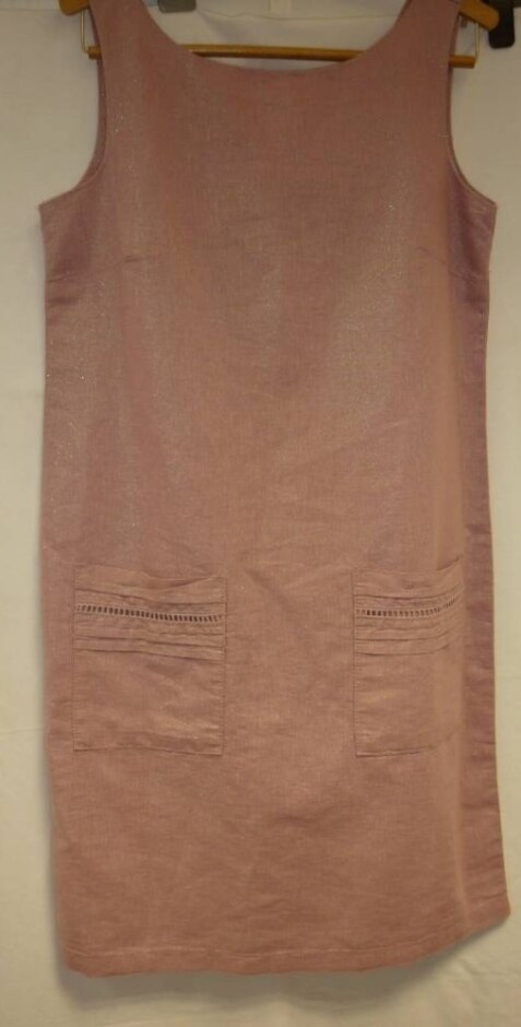 Next Sleeveless Shift Dress Sparkly Pink Size: 10