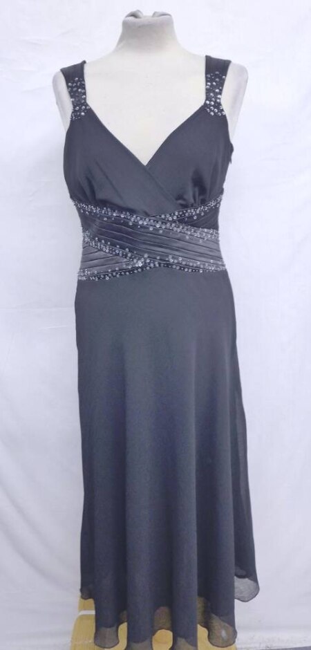 Next  High Waisted Sequin Dress Onyx Black Size: 10