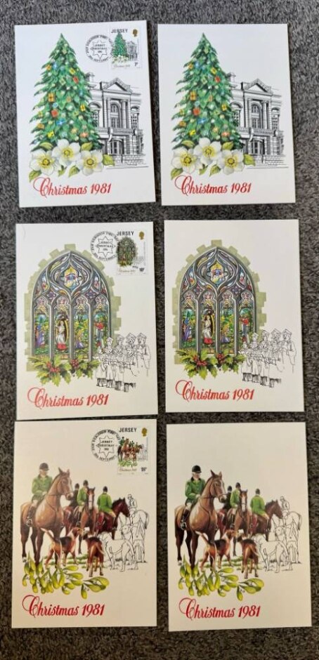 Mixed Collection Of Jersey Postcards + One Inaugural Stamp Issue Fdi Cover