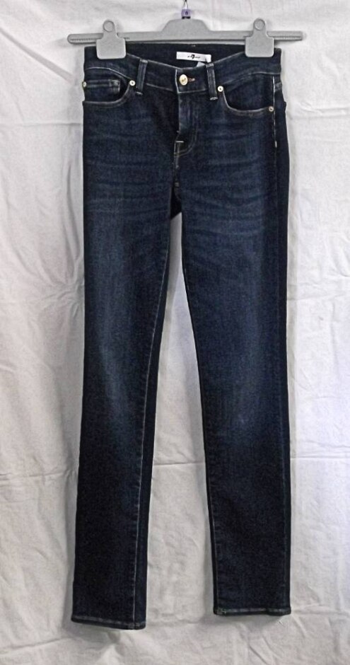 7 For All Mankind Mid Rise Roxanne Jeans Dark Blue Size: 26