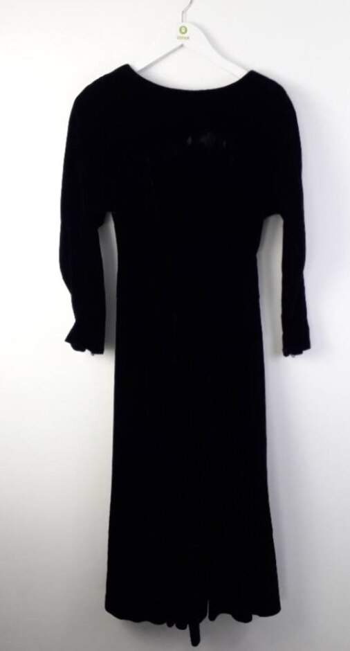 Nancy Johnson Velvet A Line Dress Black Size: S