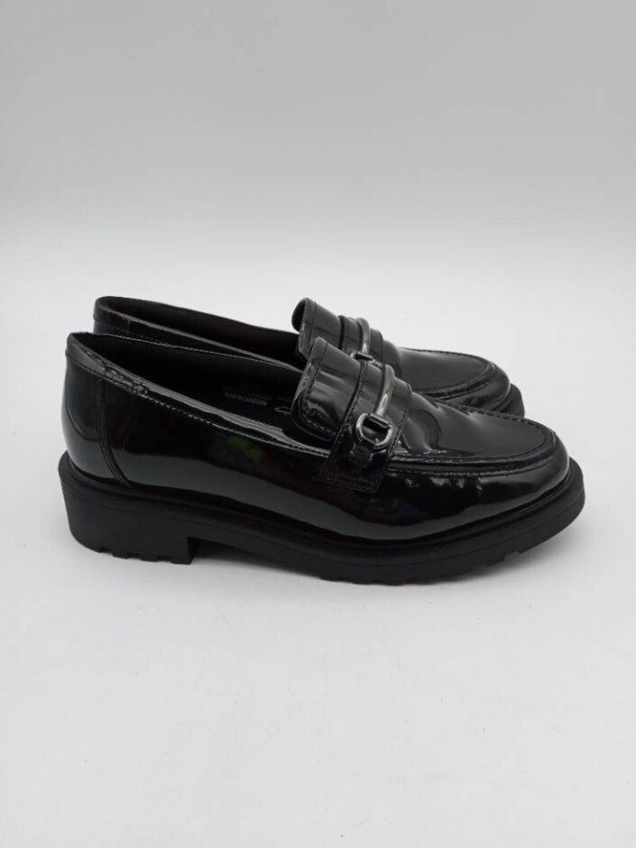 M&s Patent Leather Size 5.5 Black Flats Nwot