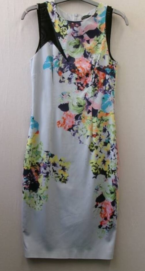 Karen Millen Dress Grey Floral Size: 10