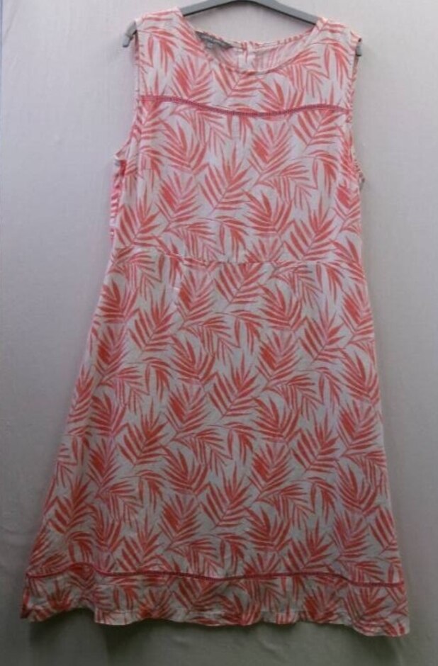 Laura Ashley Dress Orange Cream Size: 16