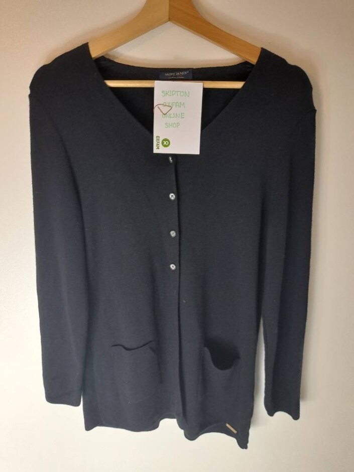 Saint James Vintage Wool Cardigan  Black Size: 8