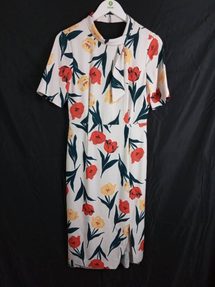 Phase Eight Floral Dress Cream Size: 10