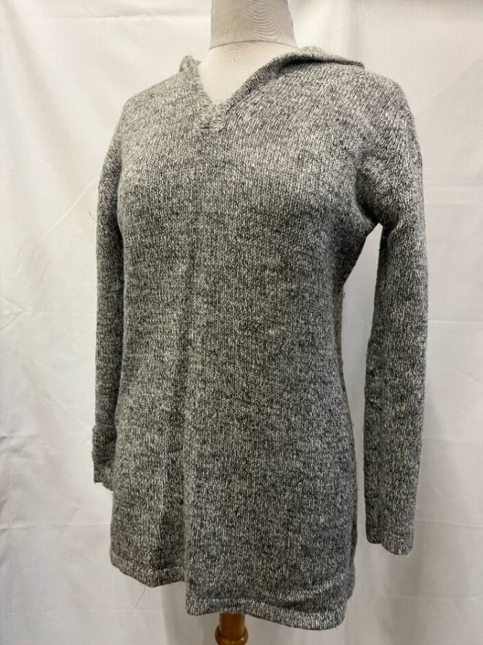 Joie De Vivre  Mohair Blend Hooded Jumper Grey Size: M