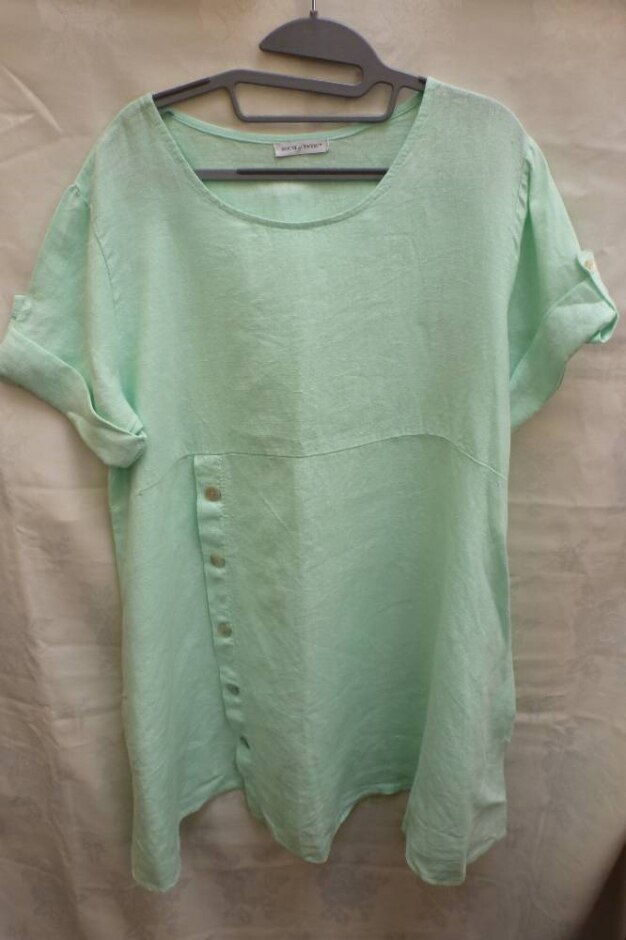 House Of Tweed Linen Dress  Mint Green Size: L