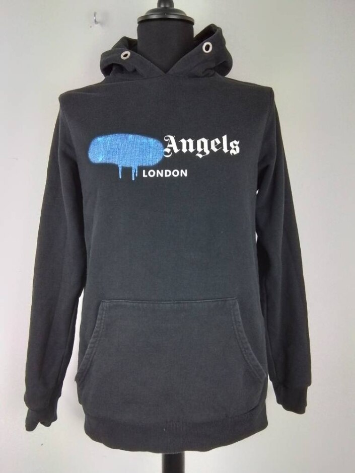 Palm Angels Graphic Designer Hoodie Black Size: L