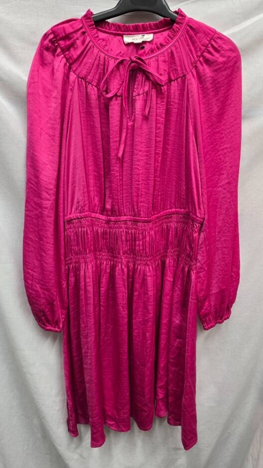 Per Una Long-sleeved Dress Cerise Pink Size: 12