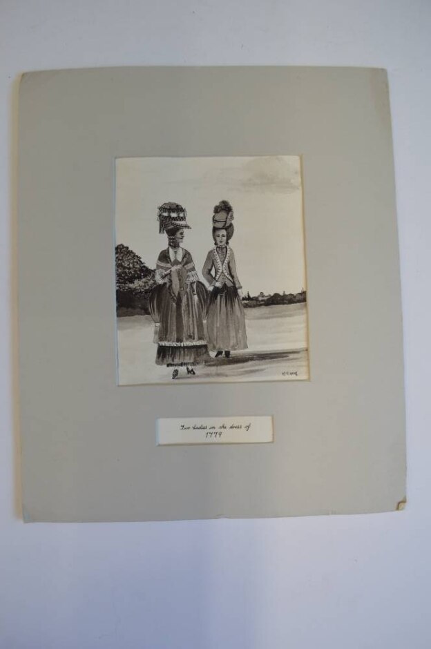 M. Turton Print: Two Ladies In The Dress Of 1779
