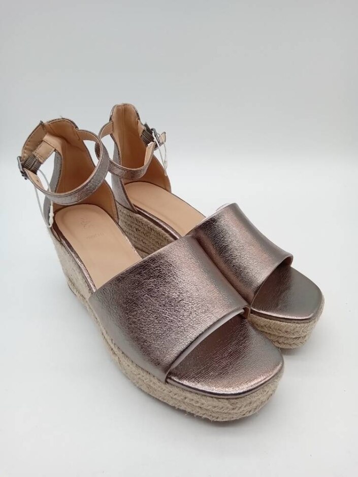 M&s Woven Wedges Monochrome Size 5.5 Wide Fit