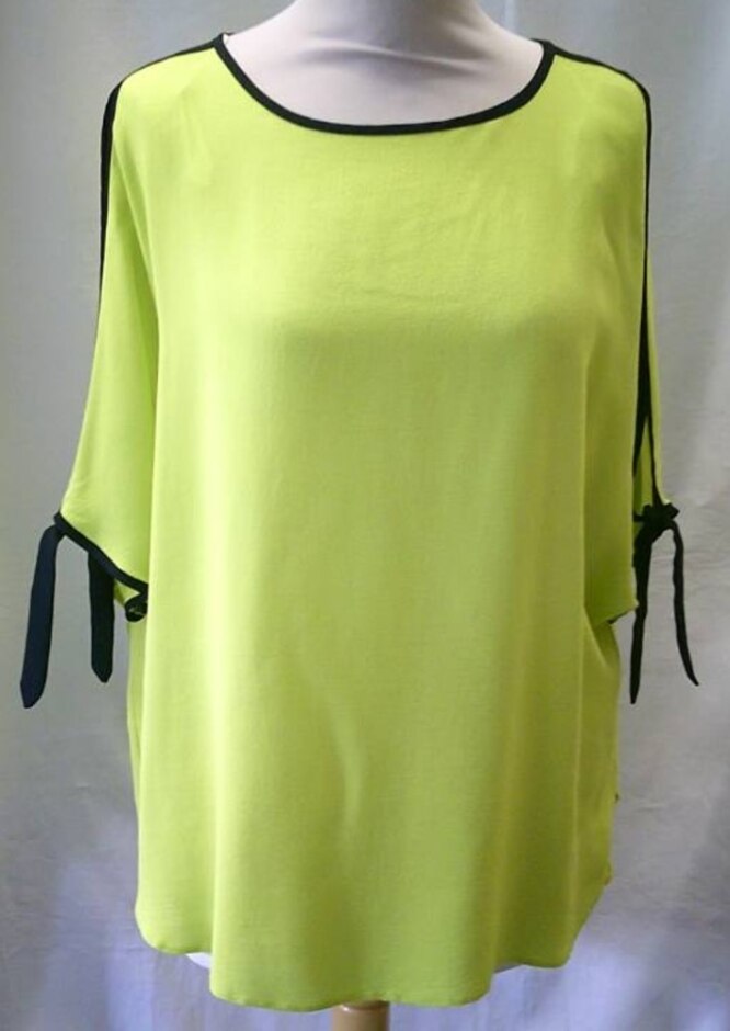 Roman Short Sleeved Top Lime Green Size: 12