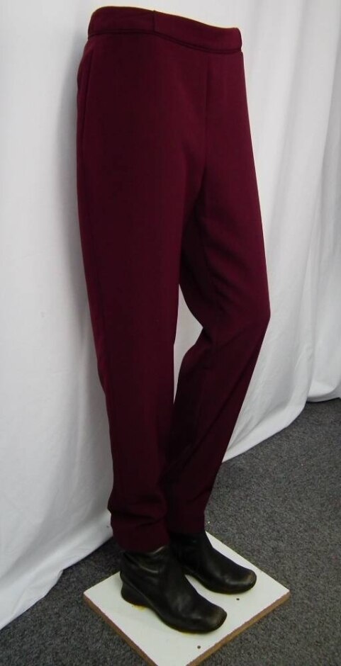 Wallis Smart Slim Leg Trousers Burgundy Size: 10