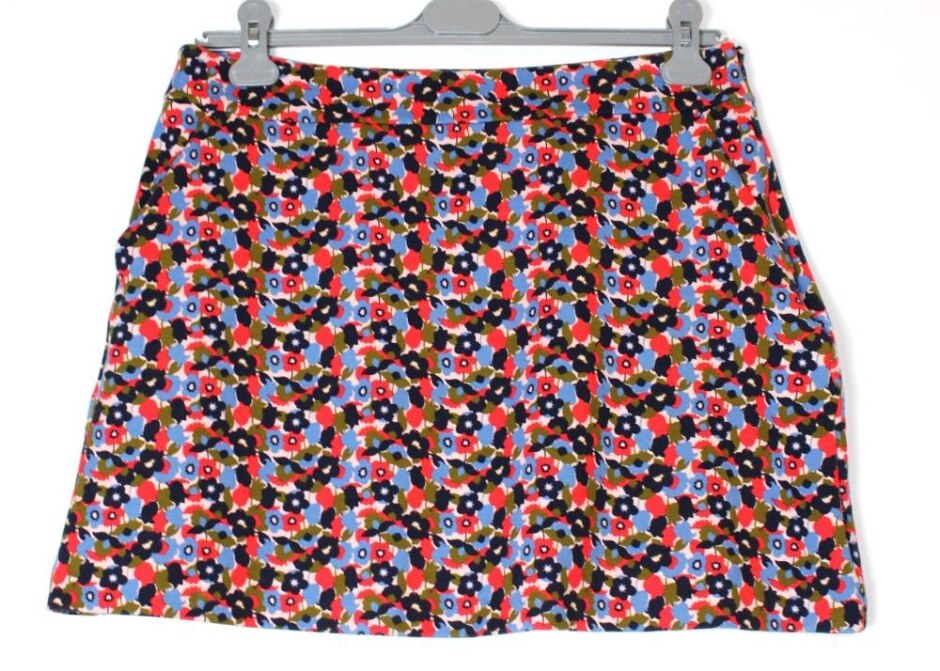 Boden Floral Skirt Blue-red Size: 14