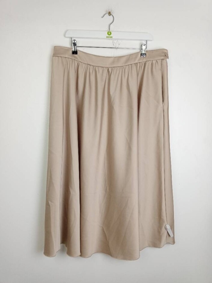 M&s Nwot Women's Plain  A-line Skirt Beige Size: 18
