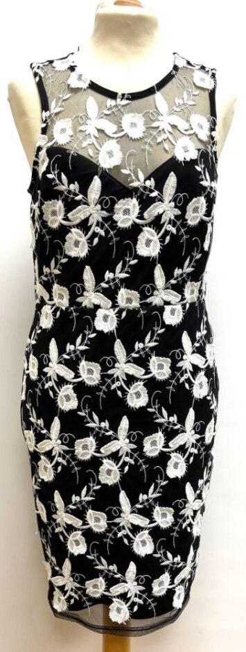 Lipsy London Bodycon Dress Black Size: 10