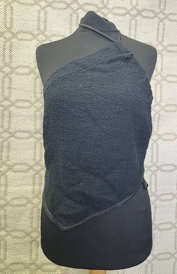 Nanushka One Shoulder Asymmetrical Top Black Size: M