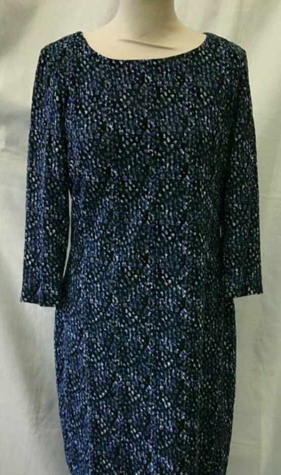 Laura Ashley Dress Blue Mix Size: 12