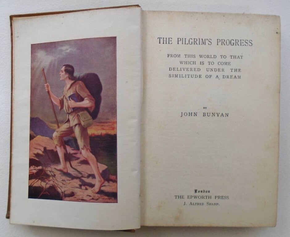 Pilgrim's Progress (rare 1925 Colour Illustrated Edition (r. Ramsay Russell), No Jacket)