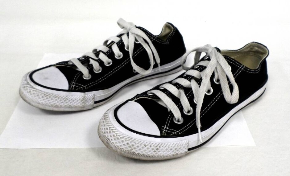 Converse Black & White Canvas Trainers Size : 4.5