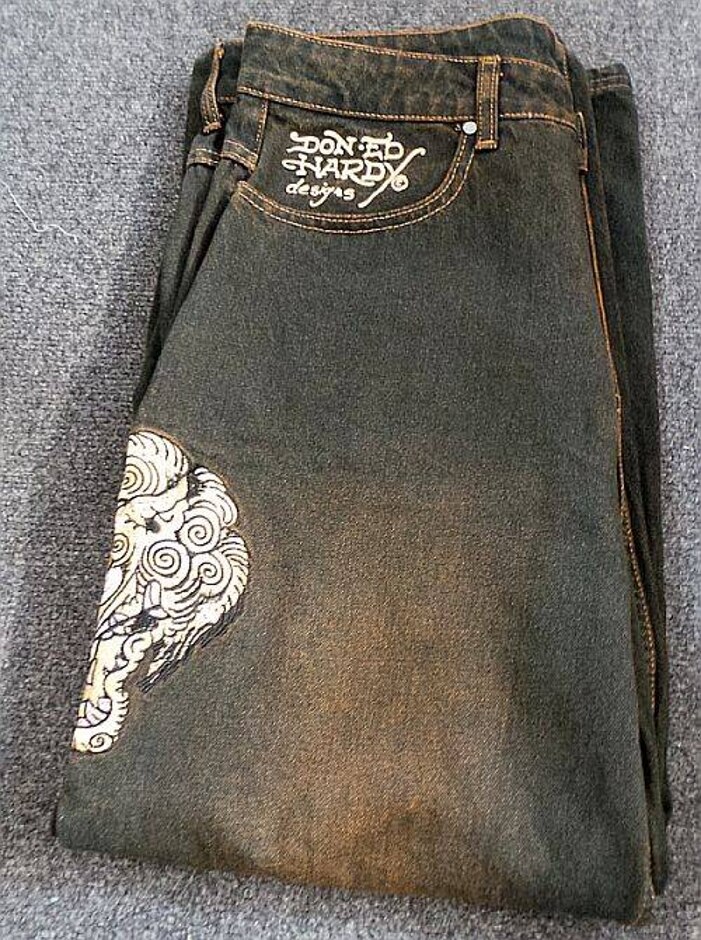 Ed Hardy & Urban Outfitters  Baggy Wide Leg Pants Brown Size: 32