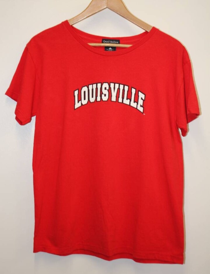 Quail Hollow Red Printed T-shirt Red Size: Xl