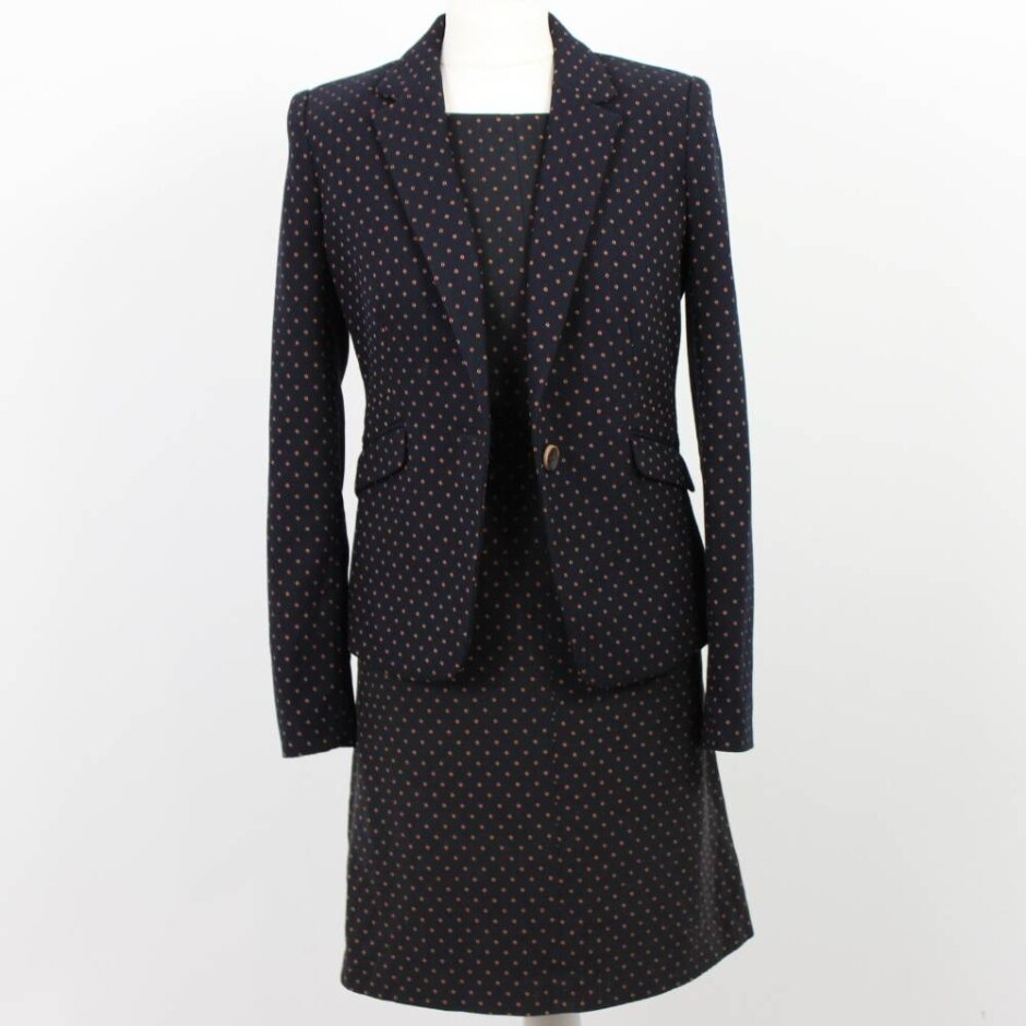 Next Dress And Jacket Set Black/orange Size: 8