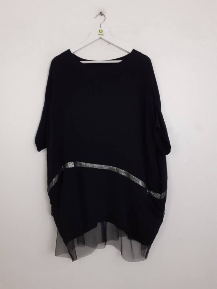 Gershon Bram  Oversized T-shirt Dress Black  Size: S
