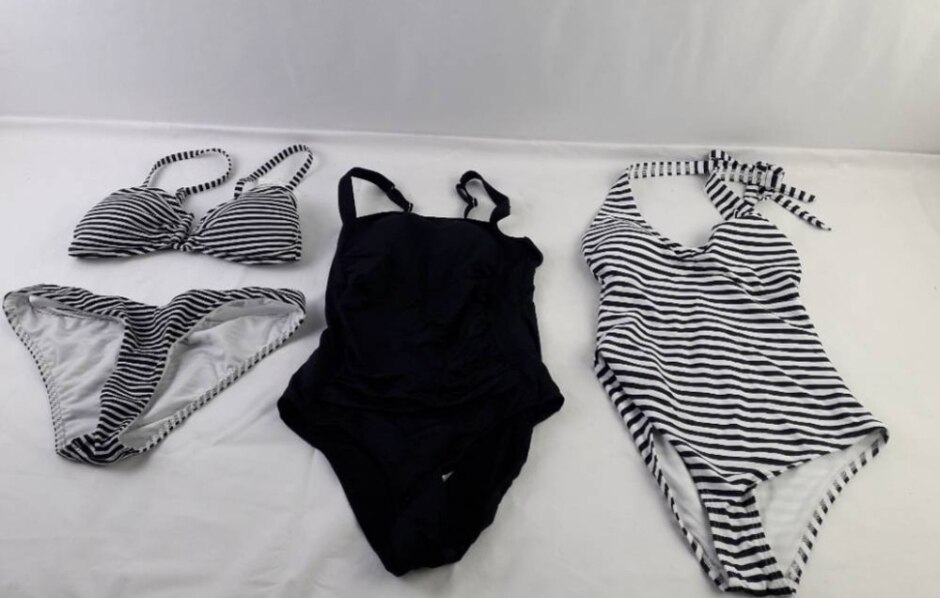 M&s Women's Swimwear Bundle X 4 Navy Blue New Size: 10