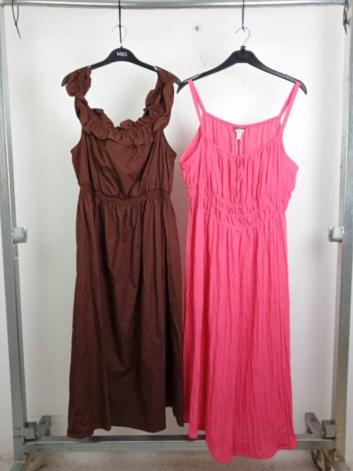 M&s Collection 2x Midaxi Dress Bundle Multicoloured  Size: 18